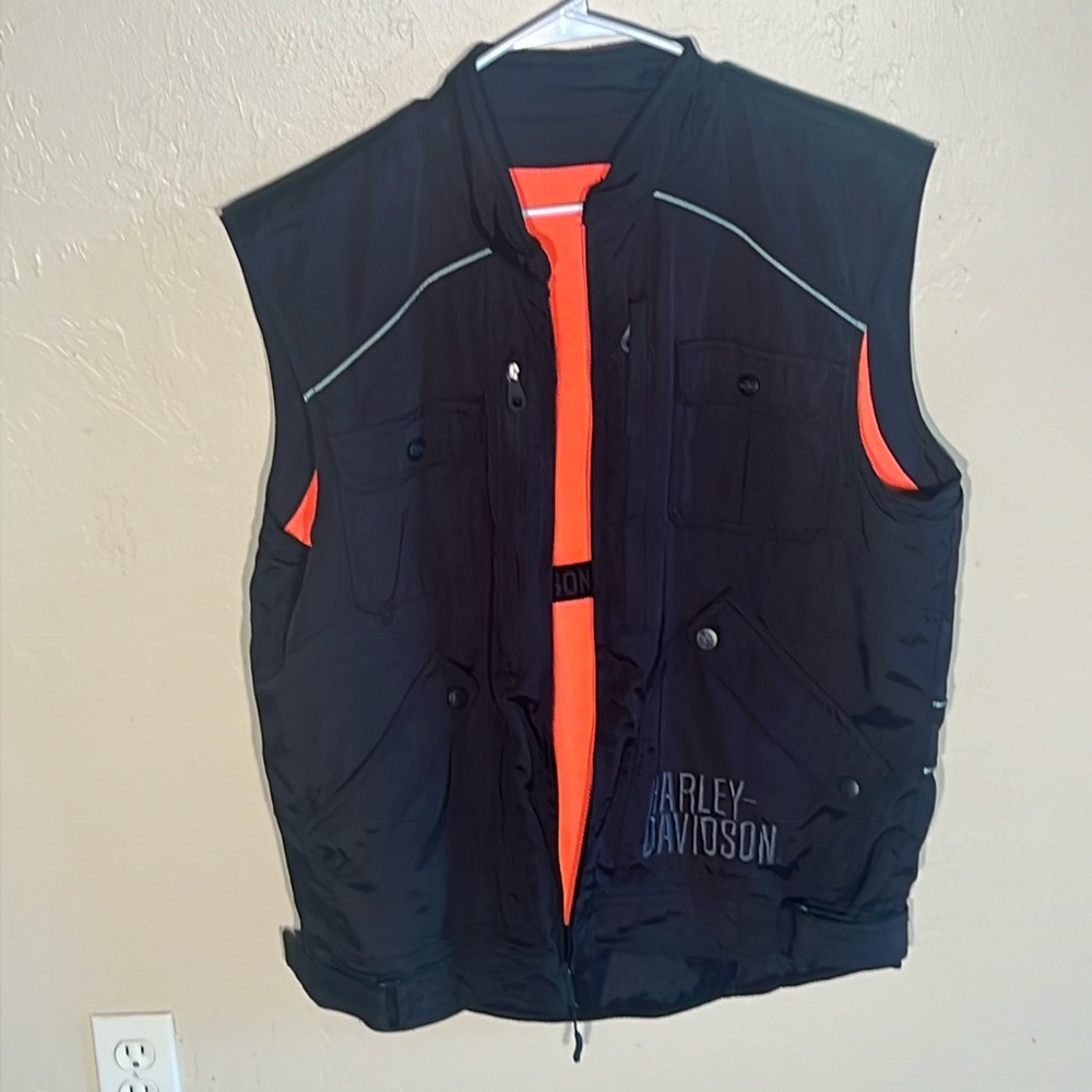 Harley Davidson riding vest.